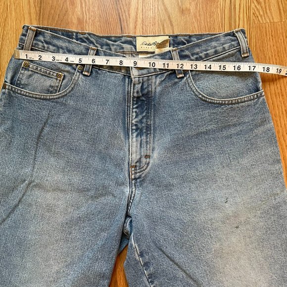 Eddie Bauer Outdoor Outfitter Mens Denim Blue Jean Medium Wash Shorts Size 34 - Picture 8 of 14